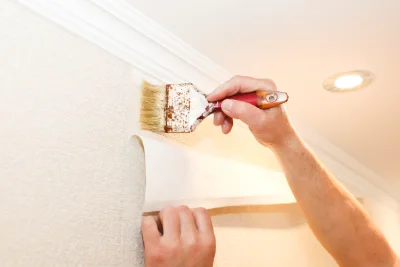 Pose de papier peint à Castineta — revêtements muraux et toiles de verre